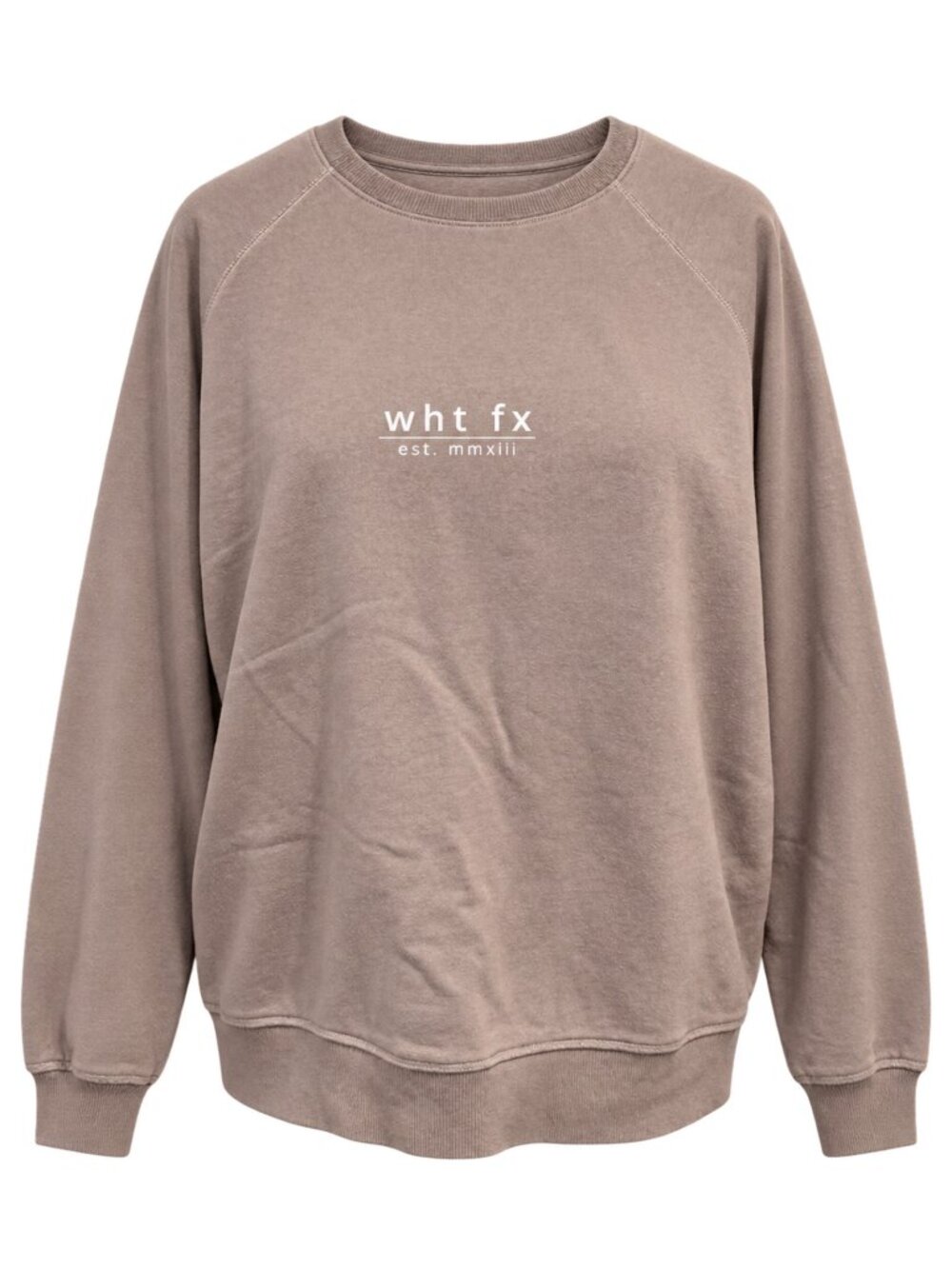 White Fox Mocha Crewneck Sweatshirt M